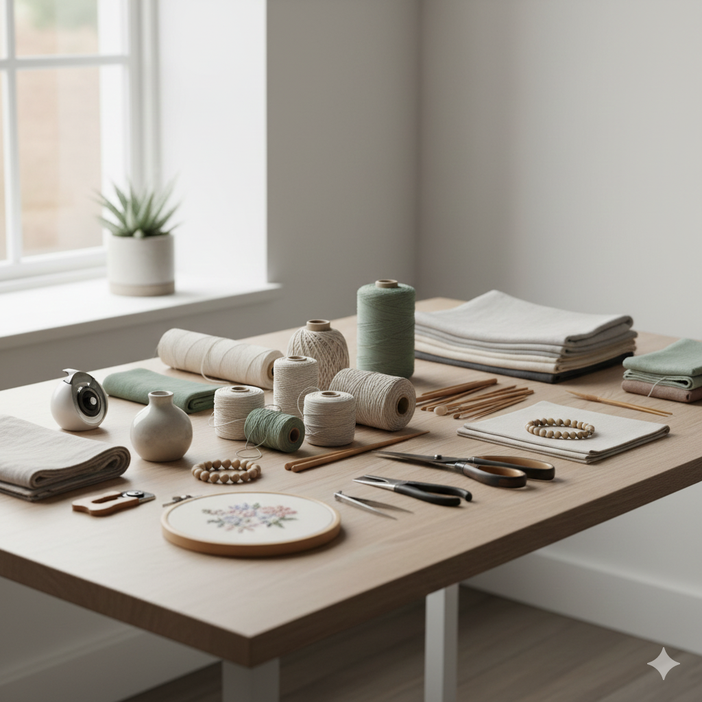 elementos do artesanato feitos à mão