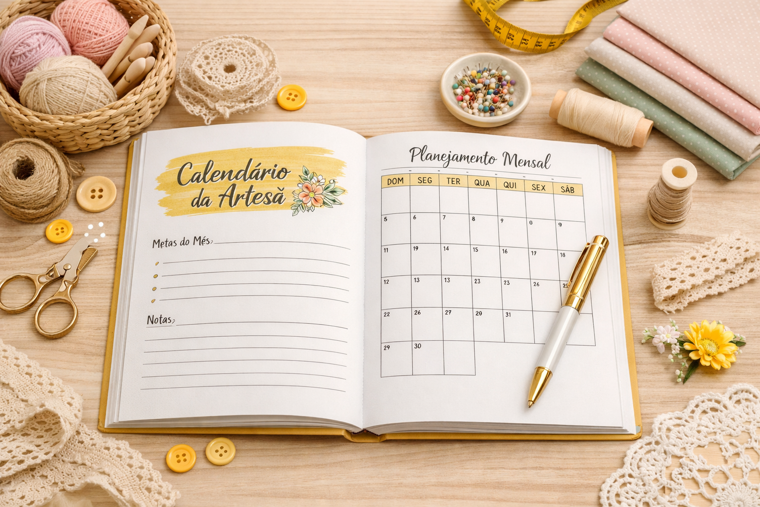 calendário da artesã