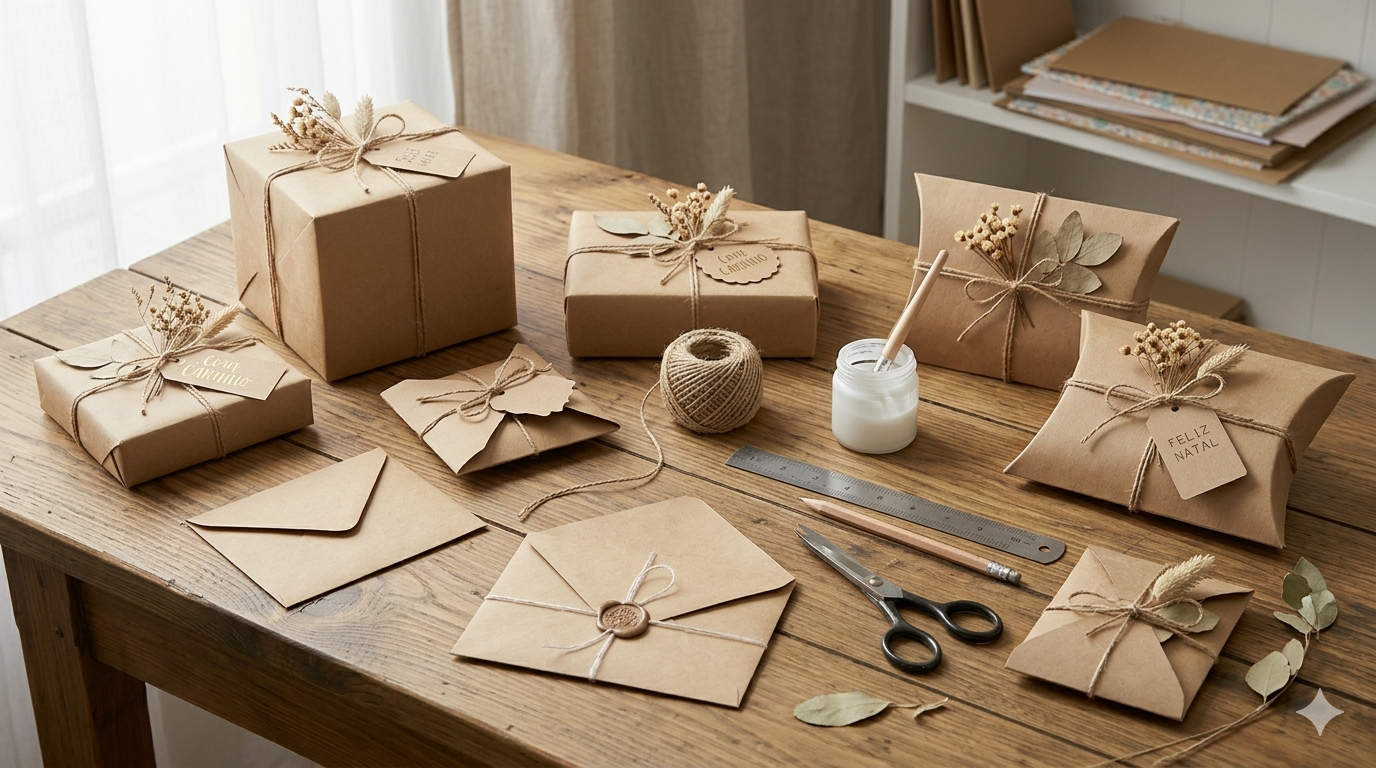 Ideias de artesanato criativo com papel kraft