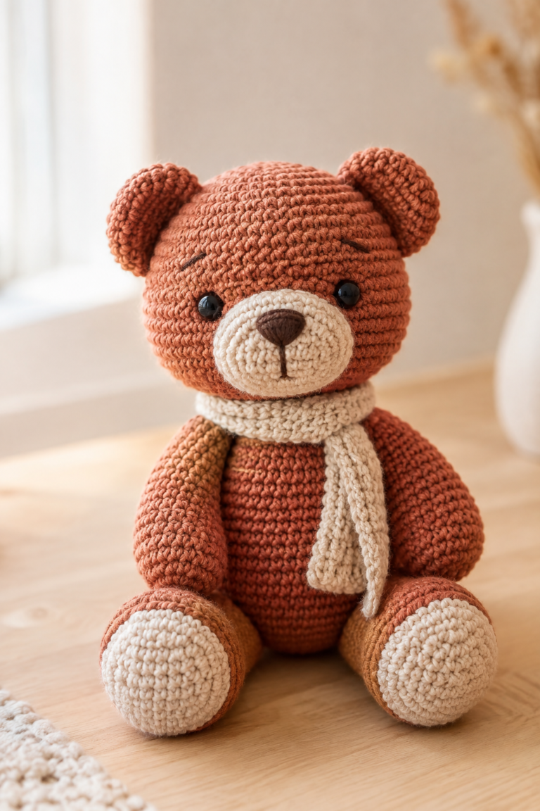 Amigurumi de ursinho de crochê para o Dia das Crianças
