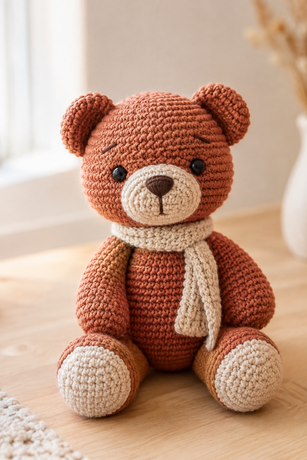 Amigurumi de ursinho de crochê para o Dia das Crianças
